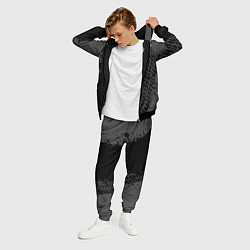 Костюм мужской BYD speed на темном фоне со следами шин: по-вертик, цвет: 3D-черный — фото 2