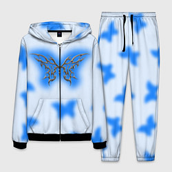 Костюм мужской Y2K blue butterfly, цвет: 3D-черный