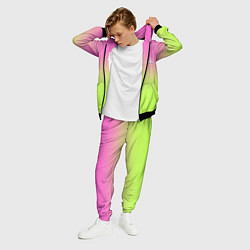 Костюм мужской Барби: градиент розовый и ярко-зеленый, цвет: 3D-черный — фото 2