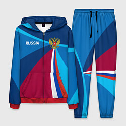 Костюм мужской Герб и триколор России с геометрией, цвет: 3D-красный
