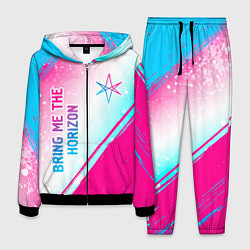 Мужской костюм Bring Me the Horizon neon gradient style вертикаль