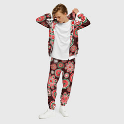 Костюм мужской Новогодний принт красный, цвет: 3D-белый — фото 2