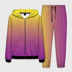 Костюм мужской Желто-фиолетовый градиент, цвет: 3D-черный