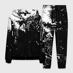 Мужской костюм Черно-белый гранж текстуры дерева