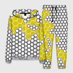 Костюм мужской Жёлтая энерго-броня из шестиугольников, цвет: 3D-меланж