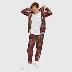 Костюм мужской Рождественские узоры ёлки и снежинки, цвет: 3D-меланж — фото 2