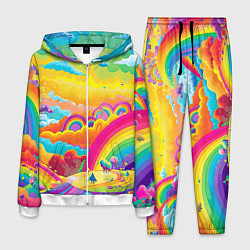 Костюм мужской Мир радуги и ярких красок, цвет: 3D-белый