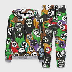 Костюм мужской Скелеты на хэллоуин, цвет: 3D-меланж