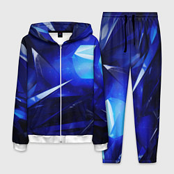Костюм мужской Black and blue abstract background sport style, цвет: 3D-белый