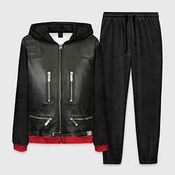 Костюм мужской Terminator first - leather jacket, цвет: 3D-красный