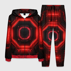 Костюм мужской Nvidia style black and red neon, цвет: 3D-красный