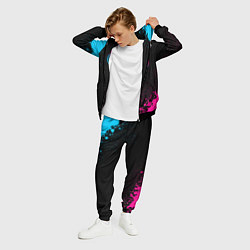 Костюм мужской Club Brugge - neon gradient вертикально, цвет: 3D-черный — фото 2