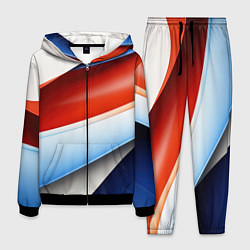 Костюм мужской Абстрактный минимализм плавные волнистые линии, цвет: 3D-черный