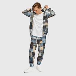Костюм мужской Заплатки пэчворк на джинсе, цвет: 3D-меланж — фото 2