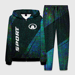 Костюм мужской Great Wall sport glitch blue, цвет: 3D-черный