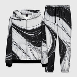 Костюм мужской Мрамор черно-белый, цвет: 3D-черный