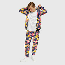 Костюм мужской Веселые грибочки паттерн, цвет: 3D-черный — фото 2