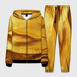 Костюм мужской Золотая поверхность с волнами и рябью, цвет: 3D-черный