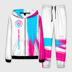 Костюм мужской Manchester City neon gradient style по-вертикали, цвет: 3D-черный