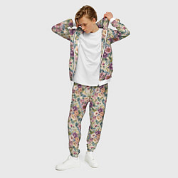 Костюм мужской Нежные цветочные мотивы паттерны, цвет: 3D-белый — фото 2