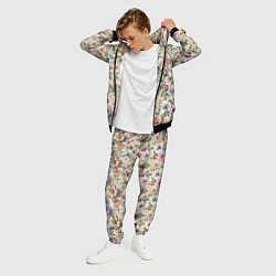 Костюм мужской Летний узор с цветами и бабочками, цвет: 3D-черный — фото 2