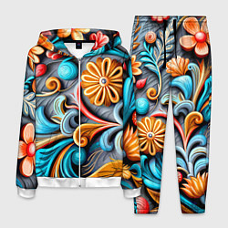 Мужской костюм Растительный узор - нейросеть