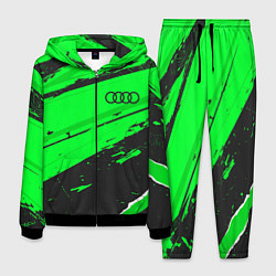 Костюм мужской Audi sport green, цвет: 3D-черный