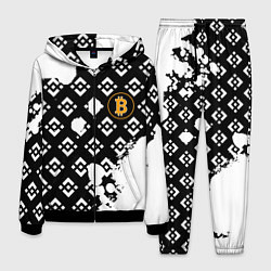 Костюм мужской Bitcoin pattern binance, цвет: 3D-черный