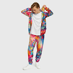 Костюм мужской Красочная абстракция - импрессионизм, цвет: 3D-красный — фото 2