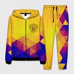 Мужской костюм Желтая геометрия - спорт Россия с гербом