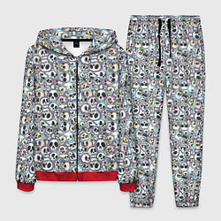 Мужской костюм Черепа разной формы паттерны