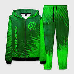 Костюм мужской Volkswagen - green gradient вертикально, цвет: 3D-черный