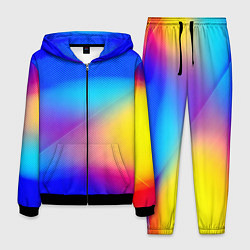 Костюм мужской Линии геометрии градиент, цвет: 3D-черный