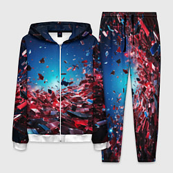 Костюм мужской Осколки плит в движении, цвет: 3D-белый