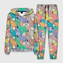 Мужской костюм Разноцветные ламы паттерн