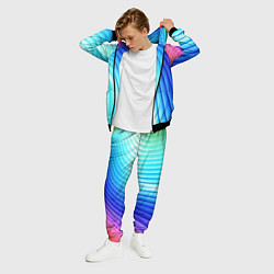 Костюм мужской Полосы неоновый градиент, цвет: 3D-черный — фото 2