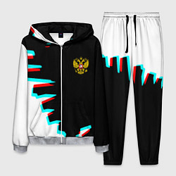 Костюм мужской Герб текстура глитч, цвет: 3D-меланж