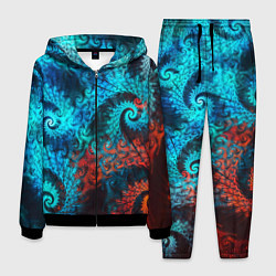 Костюм мужской Оптическая абстракция узор, цвет: 3D-черный