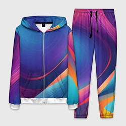 Костюм мужской Красивый градиент абстракция, цвет: 3D-белый