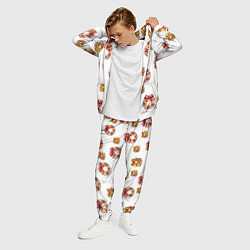 Костюм мужской Много новогодних пончиков и подарков с бантиком и, цвет: 3D-белый — фото 2