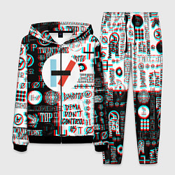 Костюм мужской Twenty one pilots glitch pattern, цвет: 3D-черный