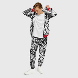 Костюм мужской Абстрактное сердце - черно-белый тай-дай, цвет: 3D-красный — фото 2