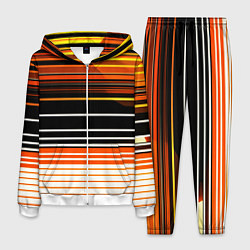 Костюм мужской Разноцветные вертикальные линии, цвет: 3D-белый