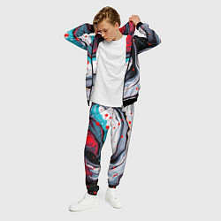 Костюм мужской Флюид арт абстракция, цвет: 3D-черный — фото 2