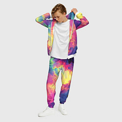 Костюм мужской Розовые облака на синем небе, цвет: 3D-белый — фото 2