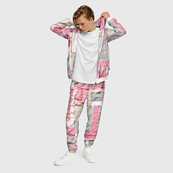 Костюм мужской Розовый пэчворк, цвет: 3D-белый — фото 2