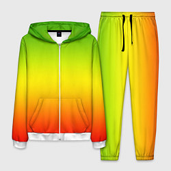 Мужской костюм Градиент сочный зелёно-жёлто-красный