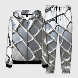 Мужской костюм Полированный металл серебряный