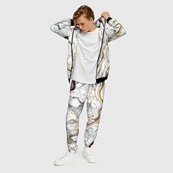 Костюм мужской Жёлто-белый мрамор, цвет: 3D-черный — фото 2