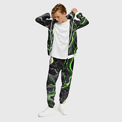 Костюм мужской Зелёно-чёрный мрамор, цвет: 3D-белый — фото 2